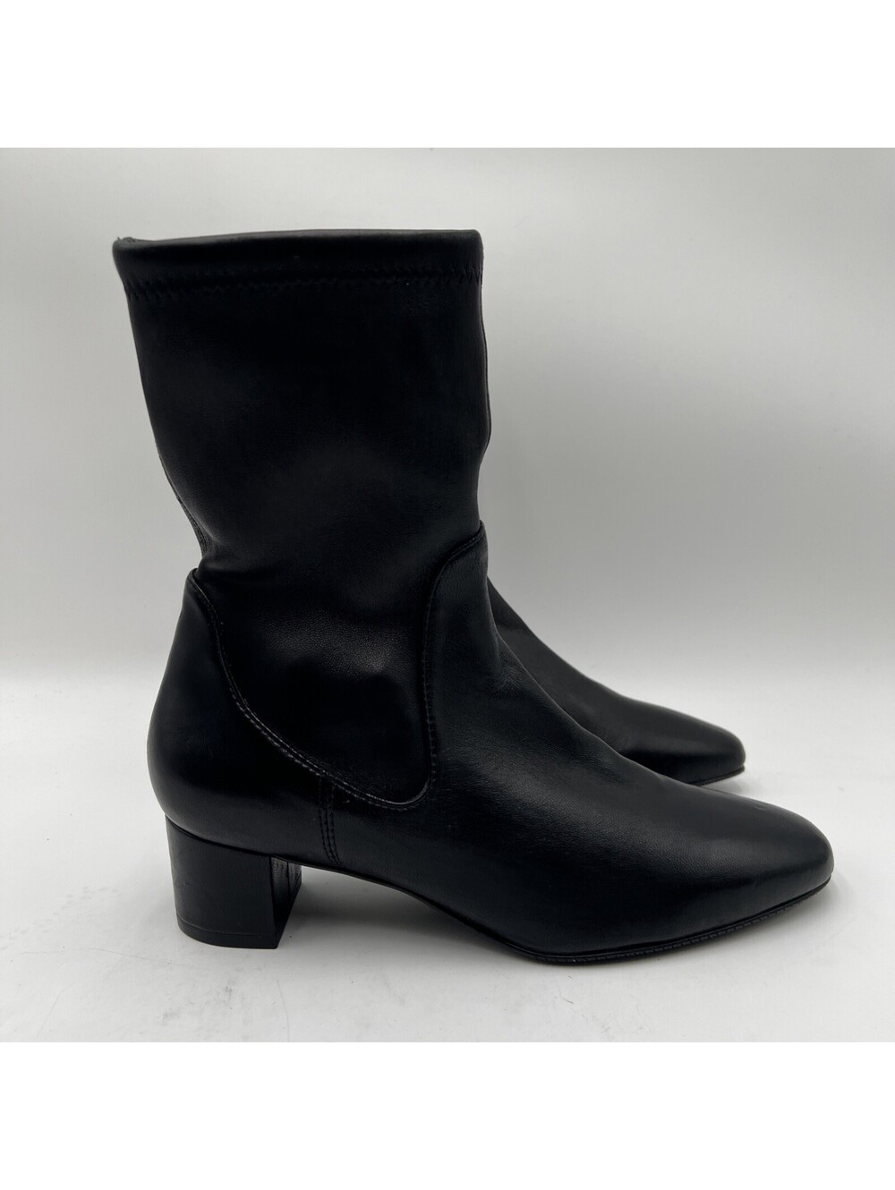 Women’s Stuart Weitzman Ernestine Black Leather Stretch Boots Size 6.5M